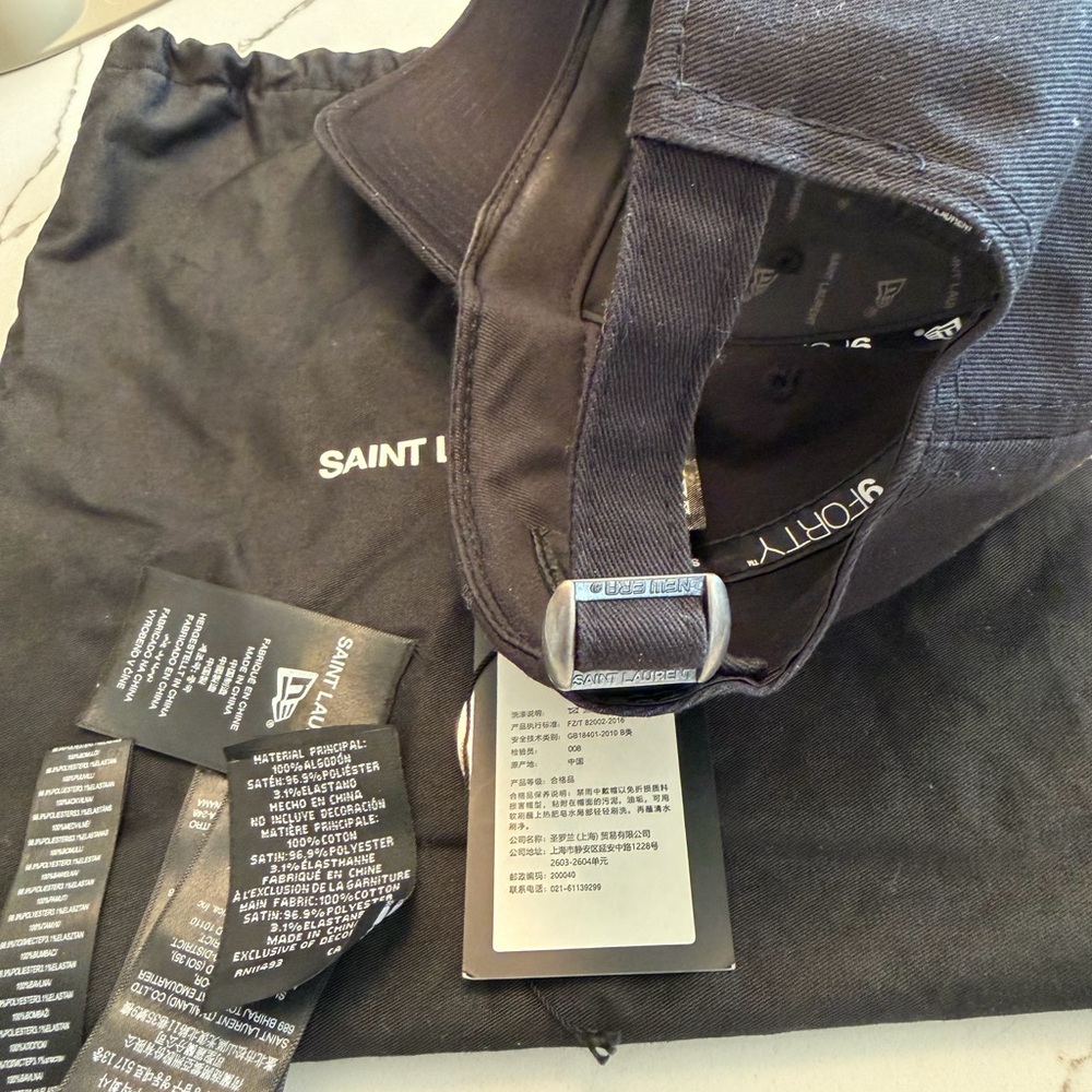 Saint Laurent YSL New Era Cassandra Cap in Canvas - Picture 5 of 7